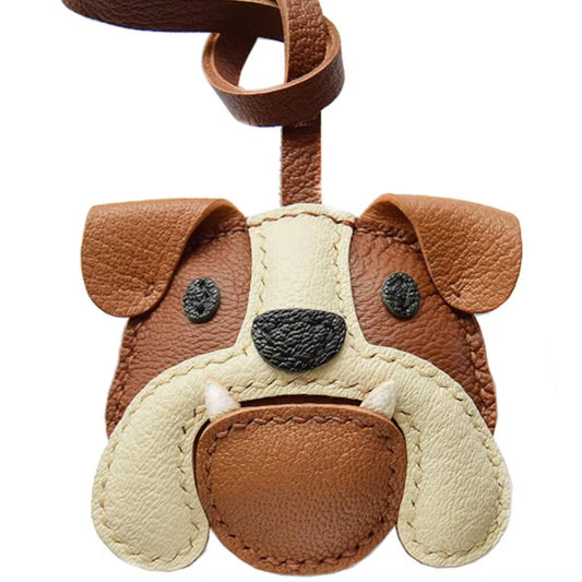 Bulldog Genuine Leather Bag Charm